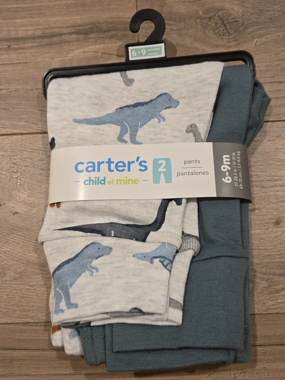🌻 NWT Carters Baby Boy 2 Pack Pants Dinosaur  Multisize Avail Prem, 0-3M, 6-9M